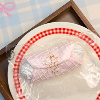Pink Waffle Cream Roll Taba Squishy Toys